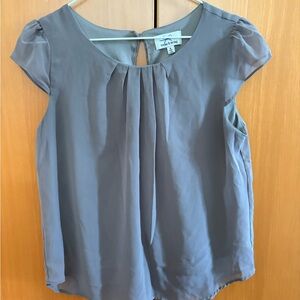 Grey Blouse with Pleated Design